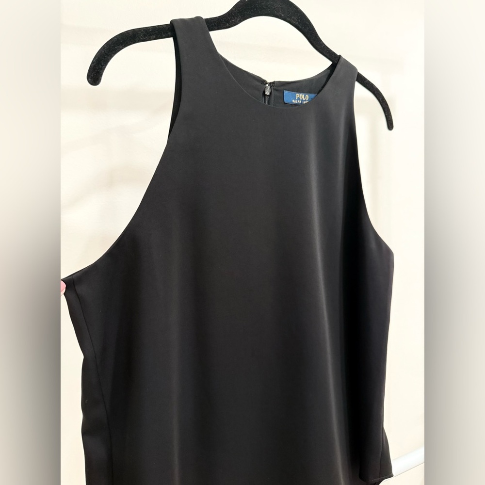 POLO Ralph Lauren Basic Black Sleeveless Blouse Double Lined Size 10